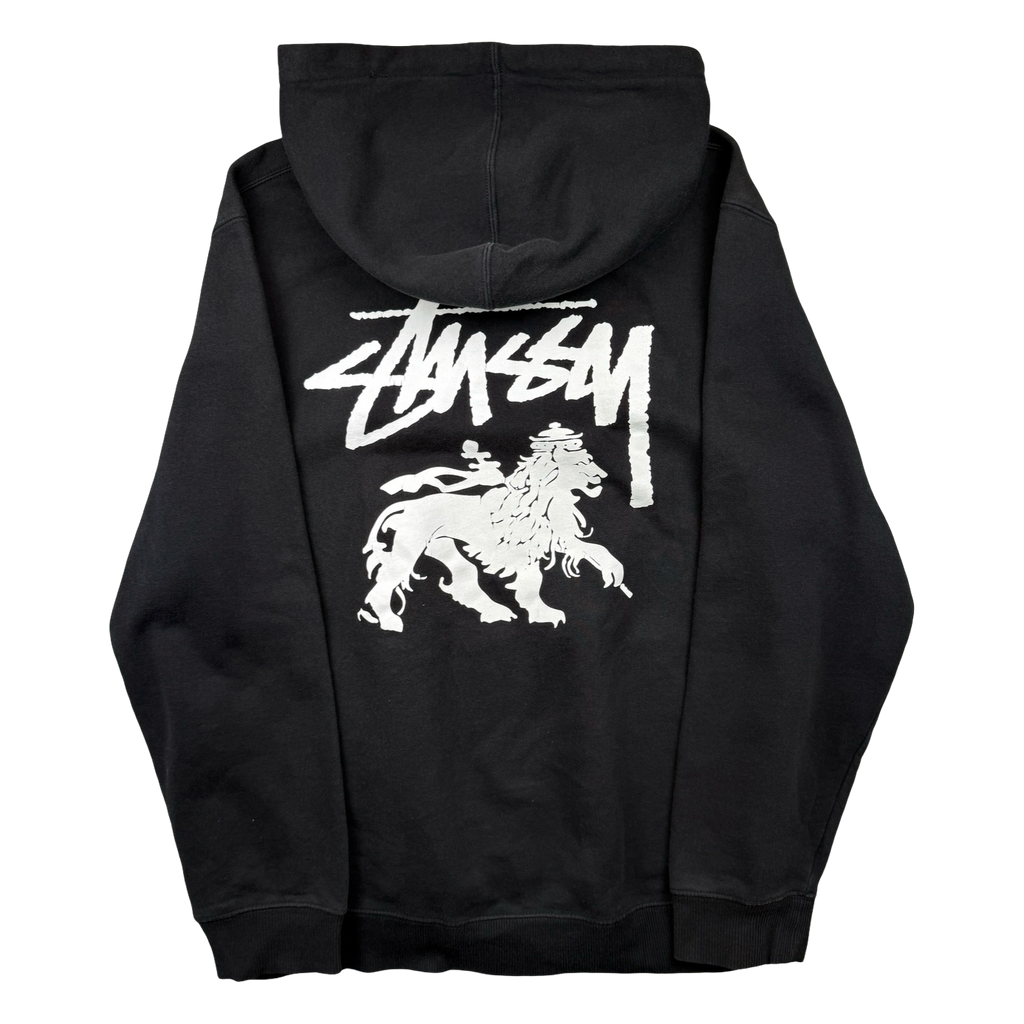 Stussy Stock Lion Hoodie Black (USED)