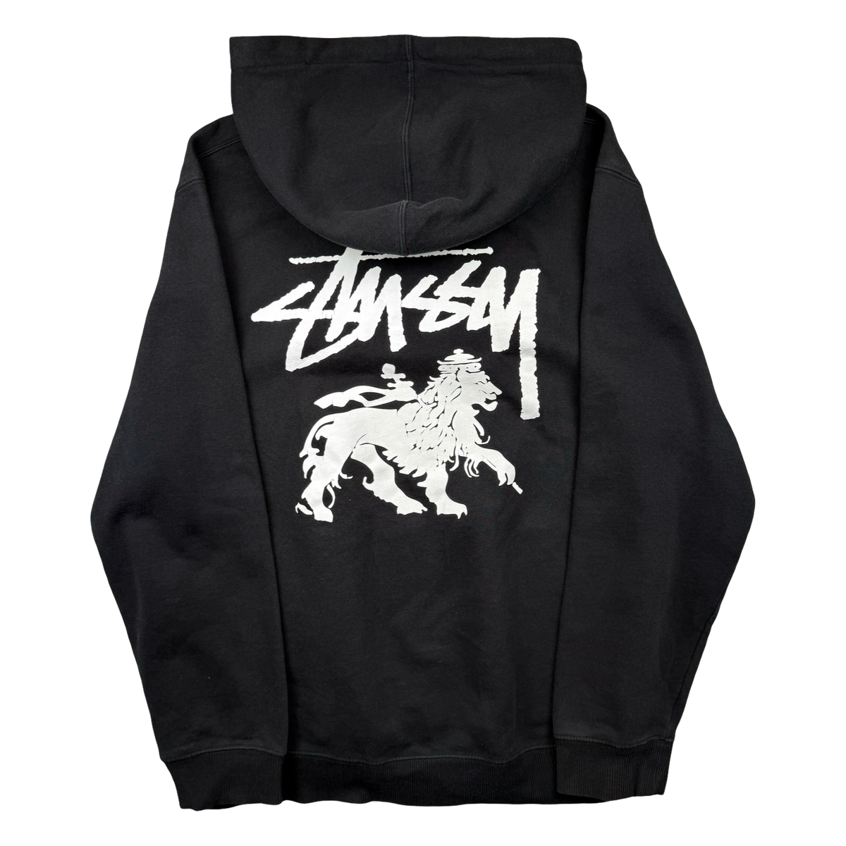 Stussy Stock Lion Hoodie Black (USED)