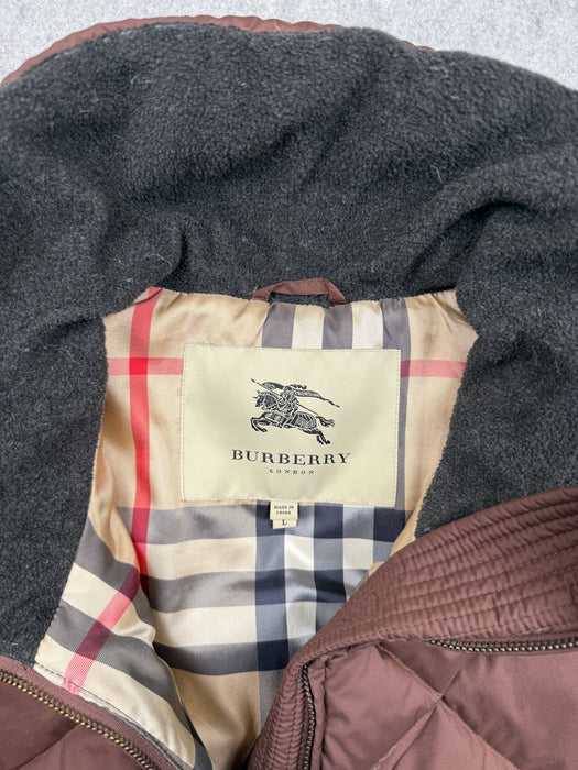 Women’s Burberry Puffer Vest Brown (USED) | Vitnage Clothing Store Canada