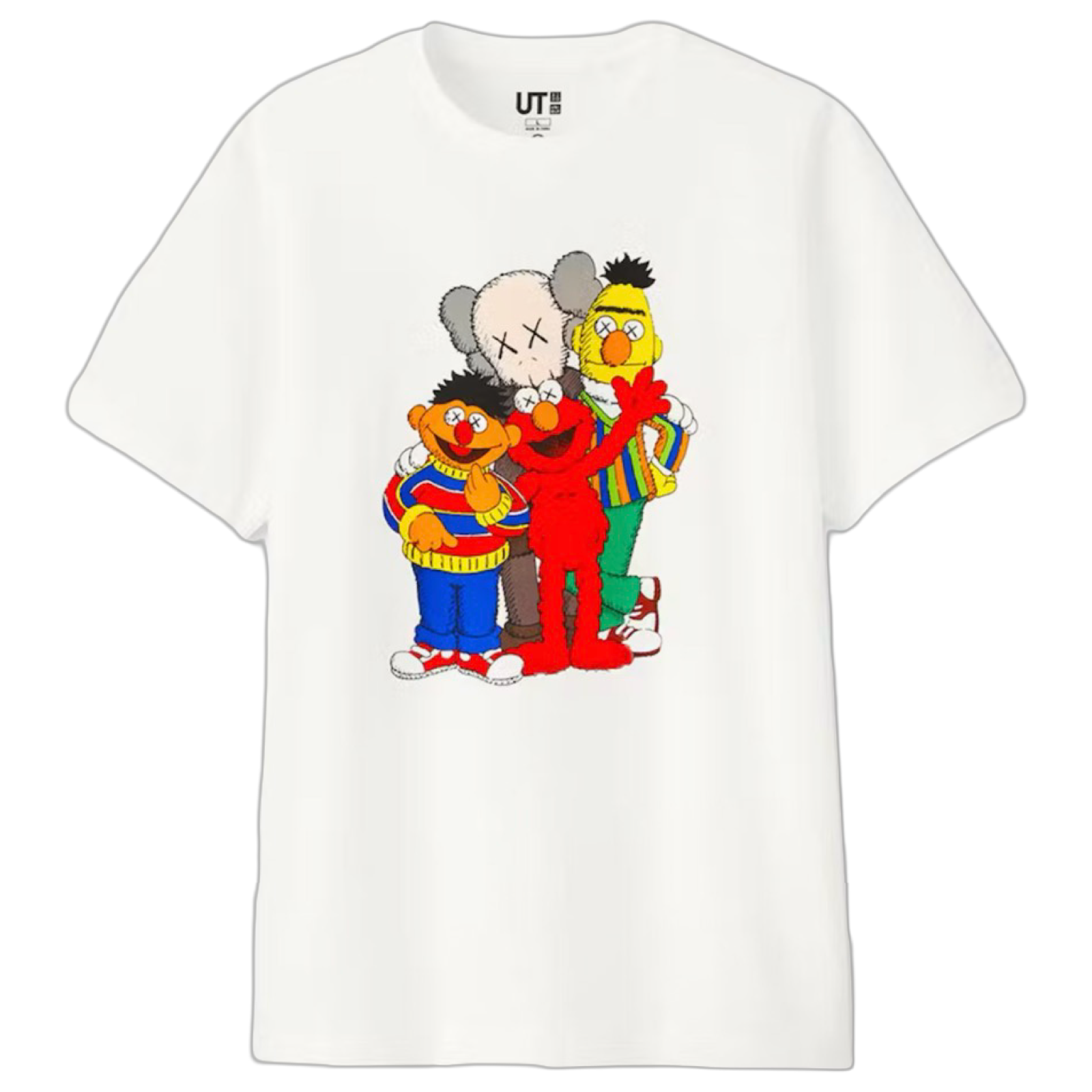 Kaws x Uniqlo Sesame Street Group Tee White