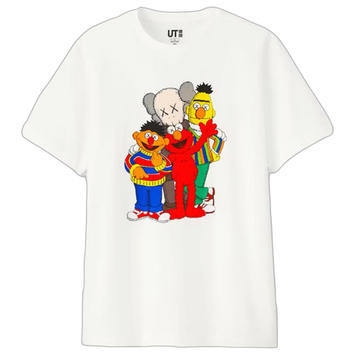 Kaws x Uniqlo Sesame Street Group Tee White | Vintage Clothing Store Canada