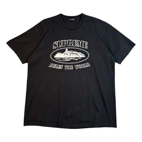 Supreme x Corteiz Rules The World Tee Black (USED) | Vintage Clothing Store Canada