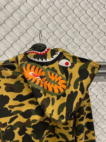 BAPE 1st Camo Shark Full Zip Hoodie Yellow (USED)