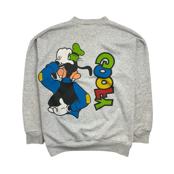 (L) Vintage 90s Disney Goofy Sweatshirt Grey | Vitnage Clothing Store Canada