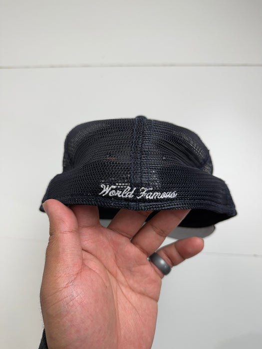 Supreme Box Logo Mash Back New Era Fitted Hat Navy (USED) | Vitnage Clothing Store Canada
