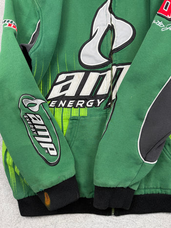 Vintage AMP Racing Zip Up Hoodie Green