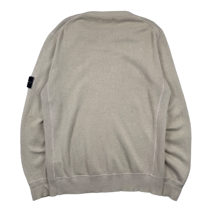 Stone Island Knitted Crewneck Cream (USED) | Vitnage Clothing Store Canada