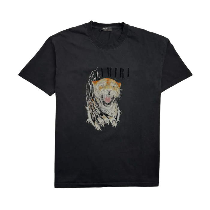 Amiri Tiger Head Logo Tee Black (USED) | Vitnage Clothing Store Canada