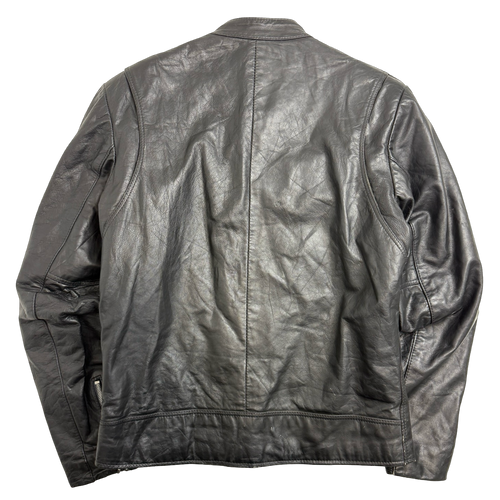 Vintage Golden Crown Leather Jacket Black | Vintage Clothing Store Canada