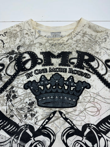 Vintage Y2k Q.M.R Tee White