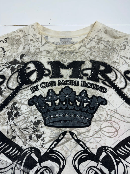 Vintage Y2k Q.M.R Tee White | Vitnage Clothing Store Canada