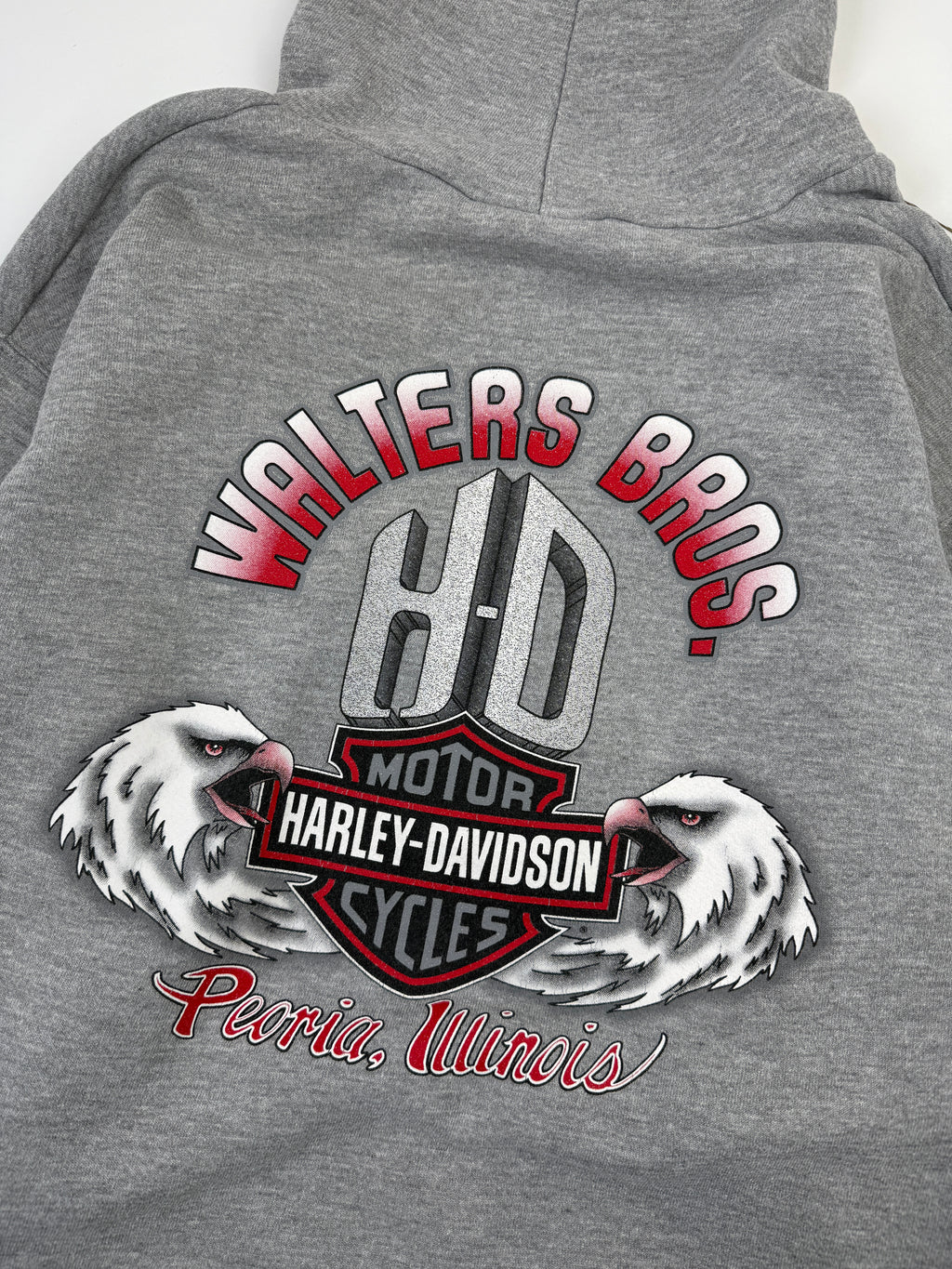 Vintage Harley Davidson Walters Bros Hoodie Grey