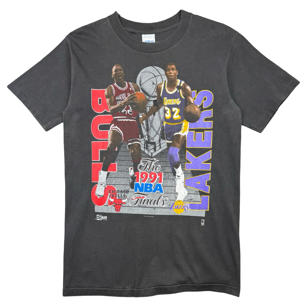 Vintage 1991 NBA Finals Bulls vs Lakers Tee Black
