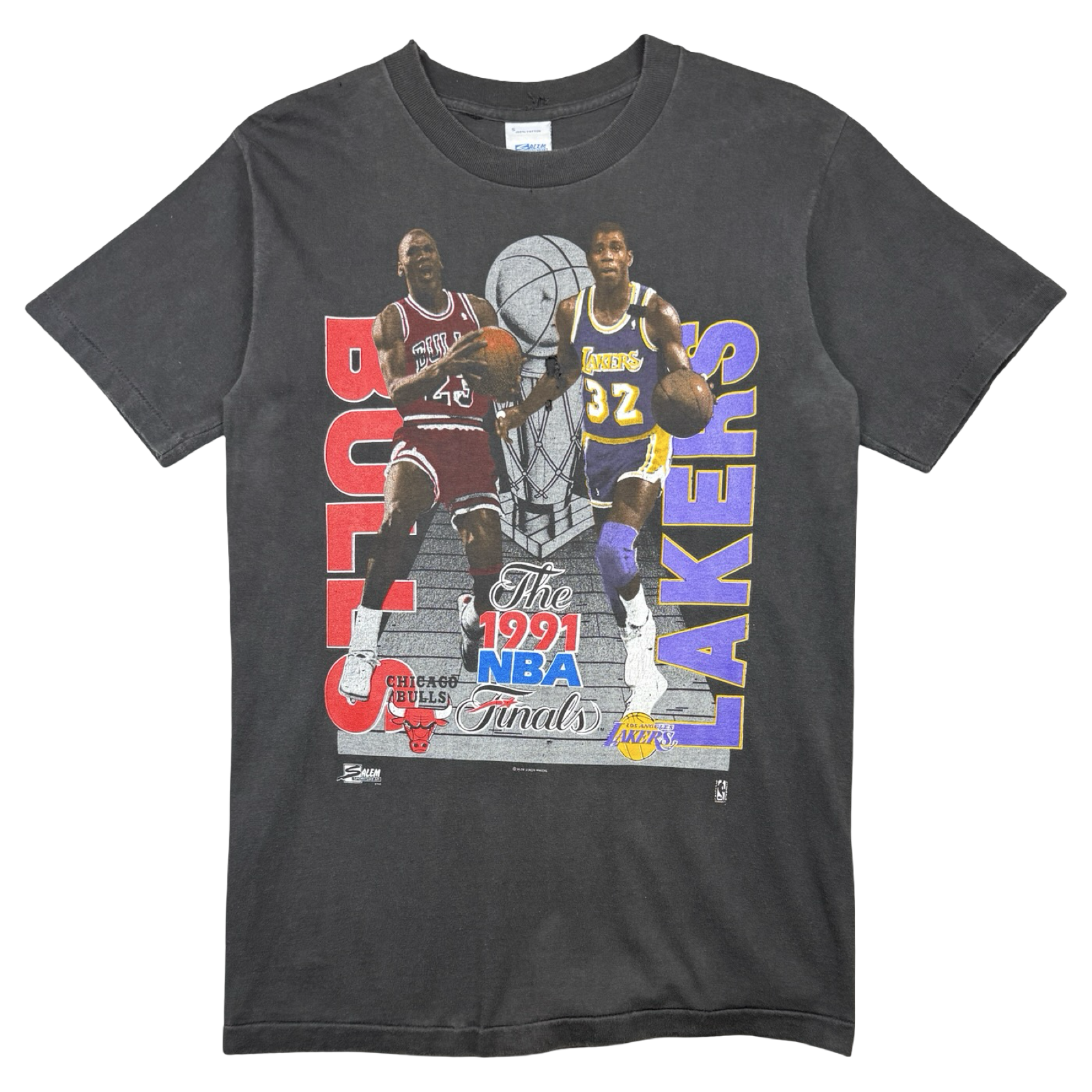 Vintage 1991 NBA Finals Bulls vs Lakers Tee Black