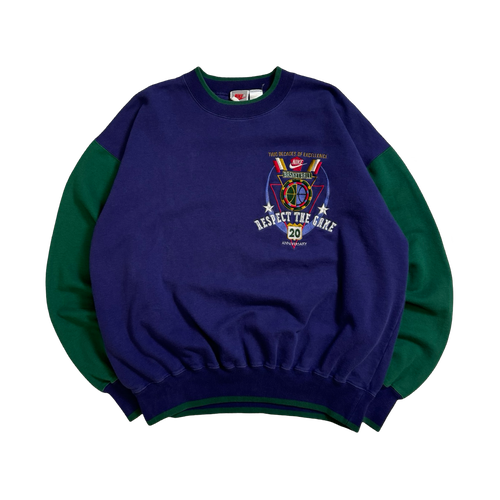 Vintage 90s Nike Basketball Sweatshirt Purple/Green | Vintage Clothing Store Canada