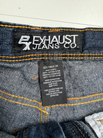 Vintage Y2k Exhaust Dark Denim Jeans Pants