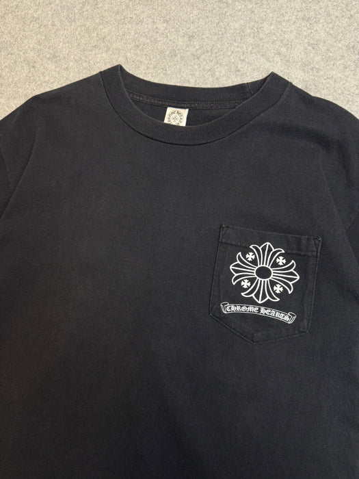 Vintage Chrome Hearts Cross Stamp Pocket Tee Black | Vitnage Clothing Store Canada