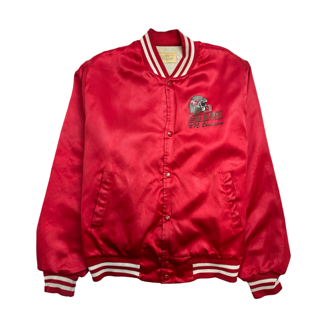 (M) Vintage 90s San Francisco Satin Jacket Red