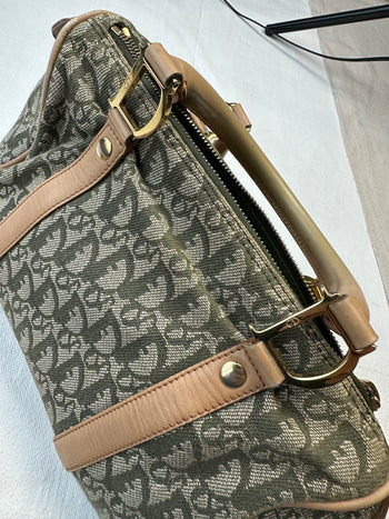 Dior Diorissimo Canvas Boston Bag Green