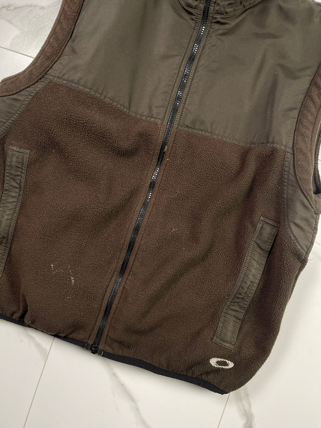 2000s Oakley Software Fleece Vest Brown