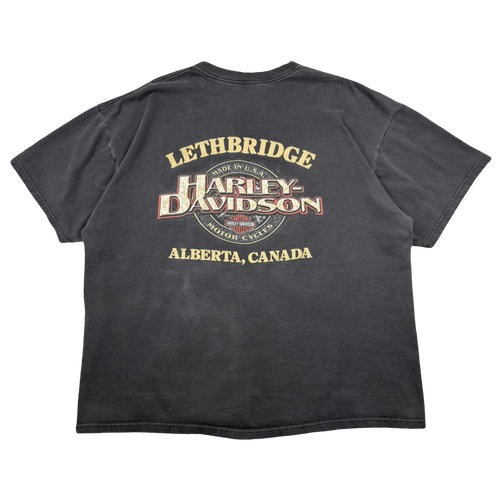 Vintage Harley Davidson Big Lightning Emblem Tee Black | Vintage Clothing Store Canada