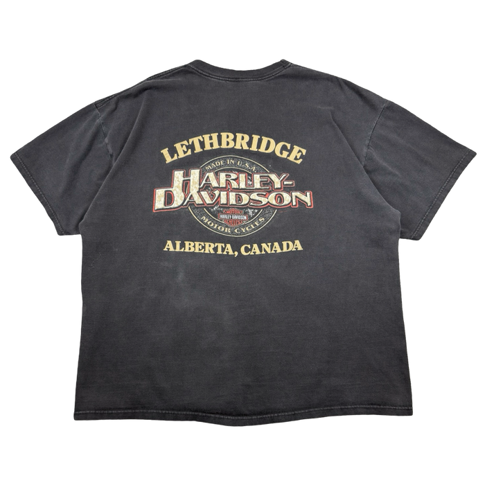 Vintage Harley Davidson Big Lightning Emblem Tee Black | Vitnage Clothing Store Canada