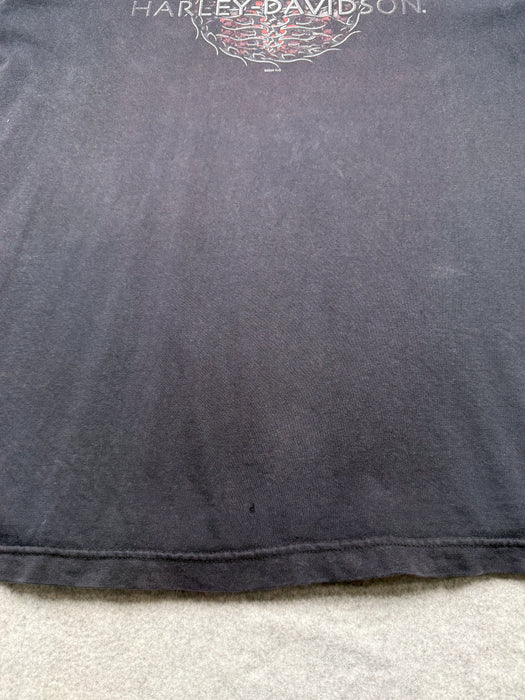 Vintage Harley Davidson Ribcage Flame Tee Black | Vitnage Clothing Store Canada