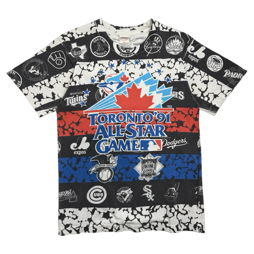 Vintage 90s Toronto Blue Jays All Star Game AOP Tee | Vintage Clothing Store Canada