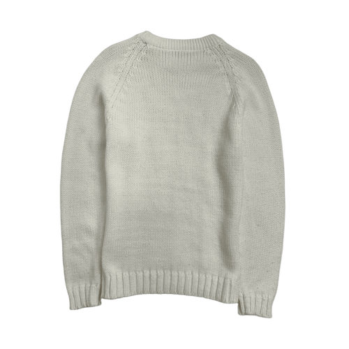 (XS) Vintage Thunderbird Cable Knit Cream | Vintage Clothing Store Canada