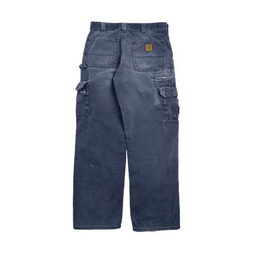 (32) Vintage Carhartt Cargo Pants Navy | Vintage Clothing Store Canada