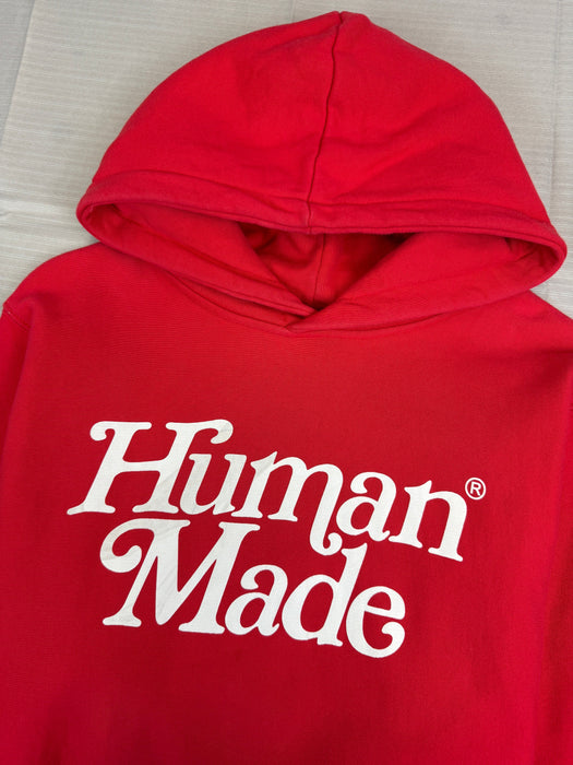 Human Made x Girls Don’t Cry Logo Hoodie Red (USED) | Vitnage Clothing Store Canada