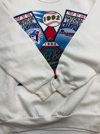 (M) Vintage '92 Toronto Blue Jays Sweatshirt White