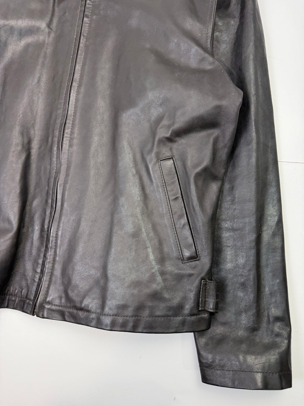 Vintage Stussy Leather Jacket Brown