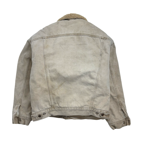 Vintage Sherpa Lined Levis Denim Jacket Cream | Vintage Clothing Store Canada