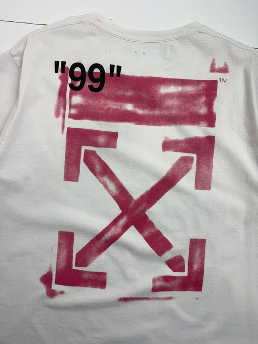 OFF-WHITE Impressionism Diagonal Stencil Tee White (USED) | Vitnage Clothing Store Canada