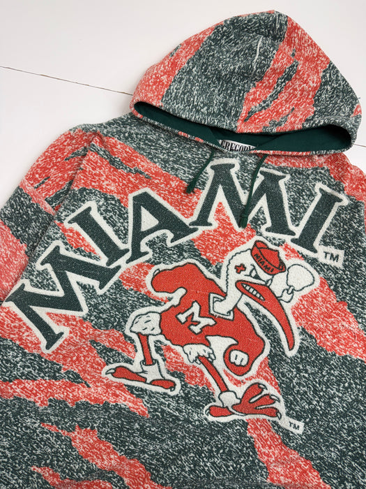 Vintage 90's Miami Hurricanes AOP Hoodie | Vitnage Clothing Store Canada