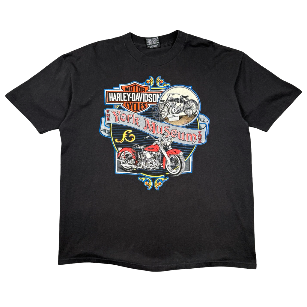 Vintage Harley Davidson The York Museum Tour Tee Black