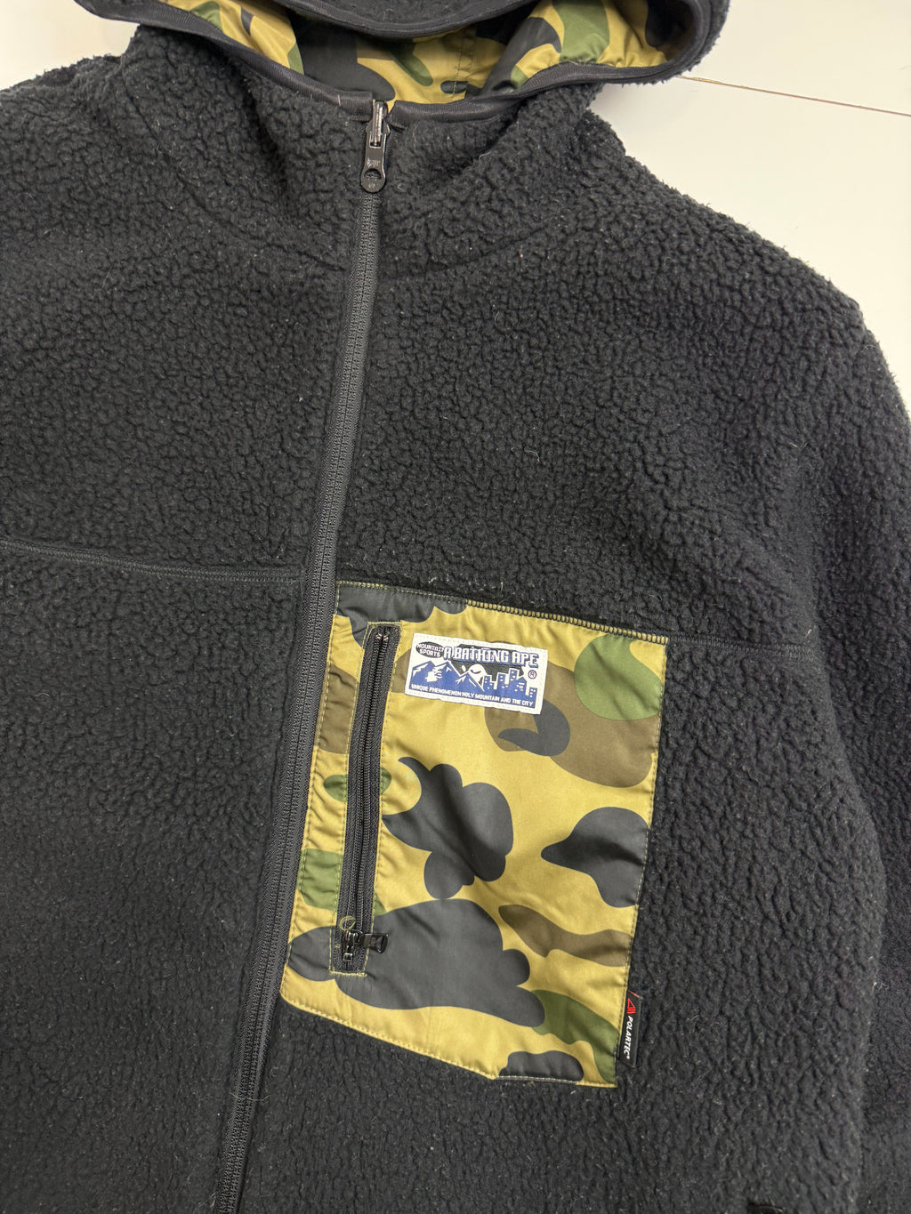 BAPE 1st Camo Reversible Polartec Jacket Green (USED)