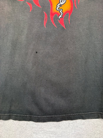 Vintage Harley Davidson Barnes Flame Tee Black