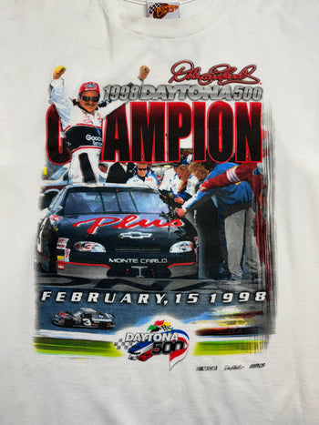 (XL) Vintage '98 Daytona 500 Champion Dale Earnhardt Tee White