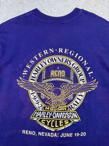 Vintage Harley Davidson Harley Owners Group Tee Purple