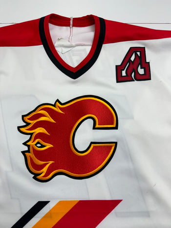 (XXL) Vintage Calgary Flames Fleury Jersey White