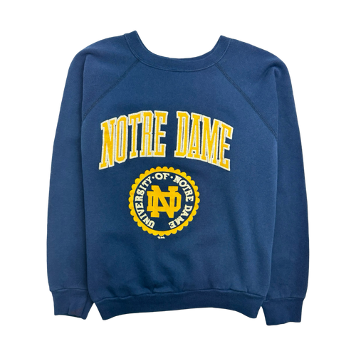 (S) Vintage 80s University Of Notre Dame Sweatshirt Navy | Vintage Clothing Store Canada