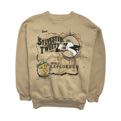 (M) Vintage '98 Sylvester & Tweety Sweatshirt Yellow | Vintage Clothing Store Canada