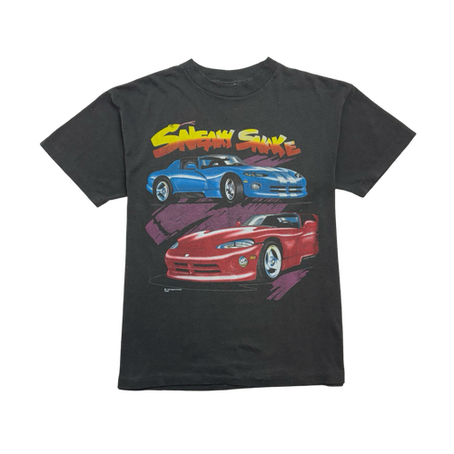 Vintage '93 Sneaky Snake Dodge Viper Promo Tee Black | Vintage Clothing Store Canada