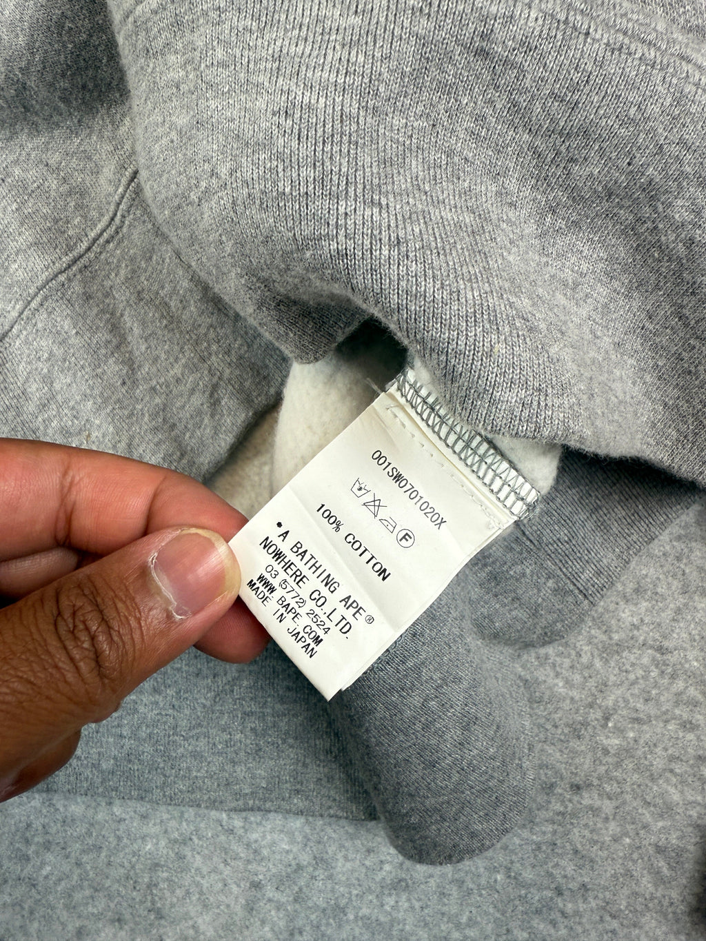 BAPE Apesta Film Star Sweatshirt Grey (USED)
