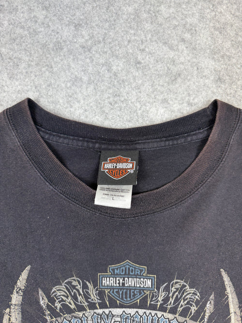 Vintage Harley Davidson Kamloops Animals Tee Black | Vintage Clothing Store Canada