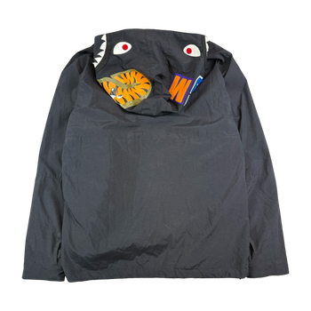 BAPE Shark Hooded Anorak Jacket Black (USED)