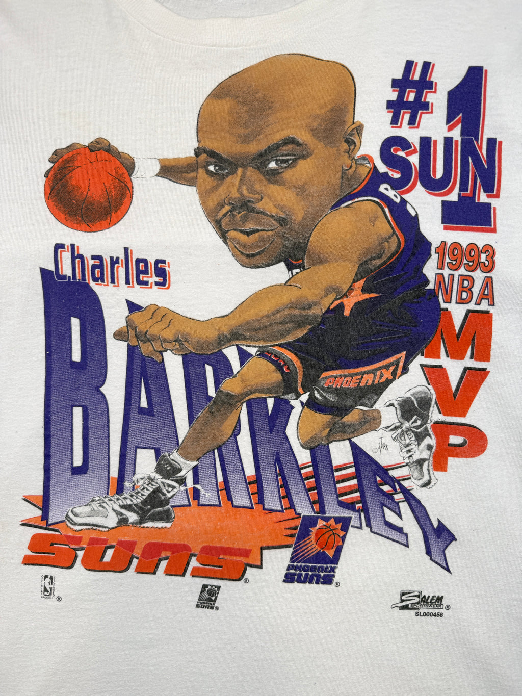 Vintage 90's Charles Barkley MVP Tee White