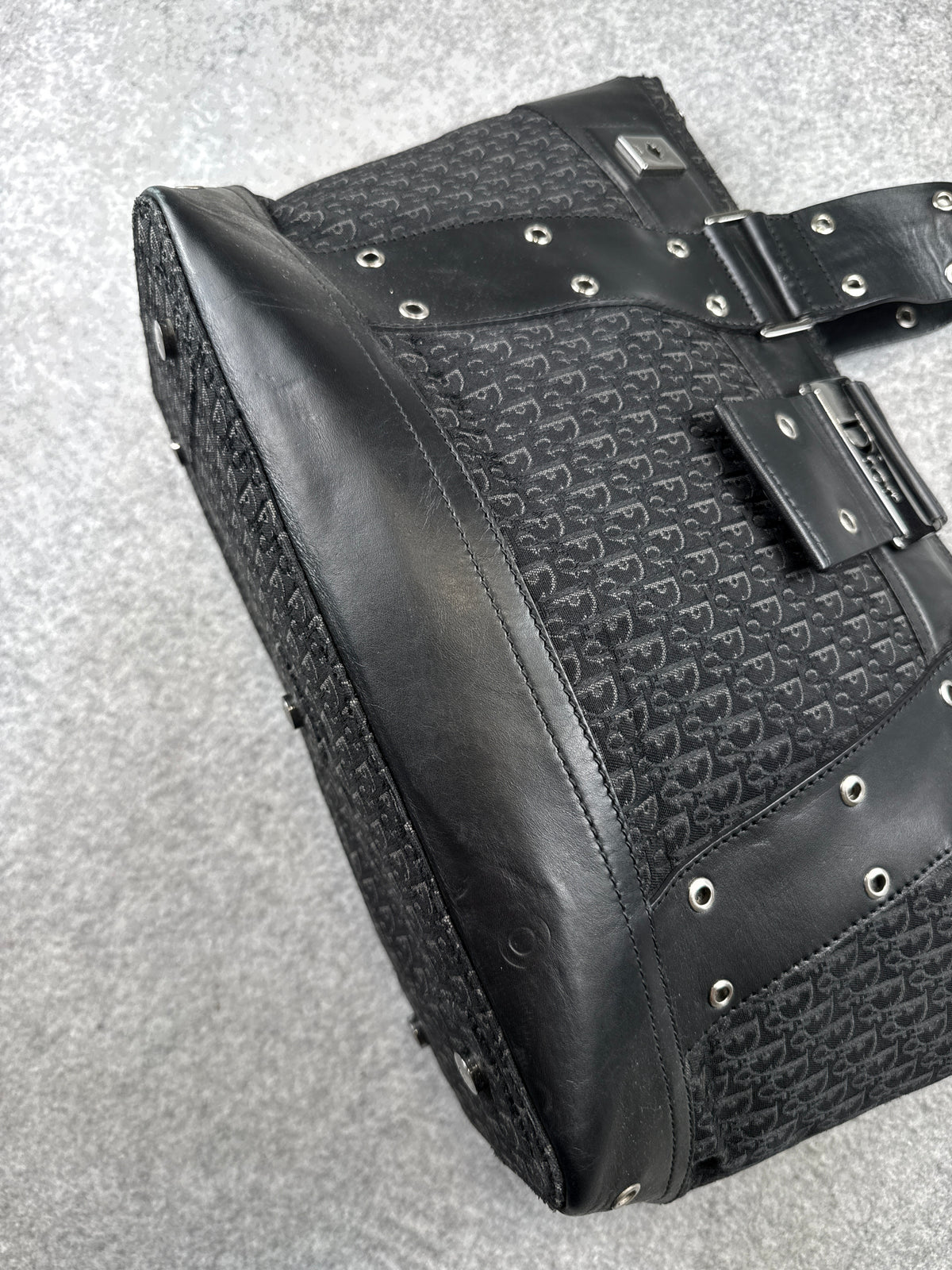 Vintage Dior Street Chic Tote Trotter Bag Black